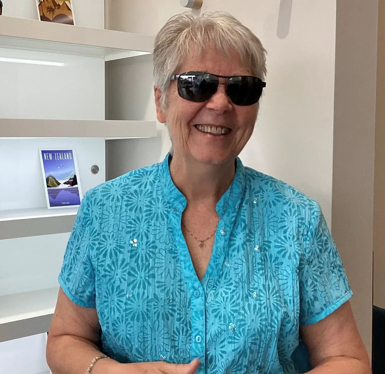 Happy Eyewise client wearing glasses, photo 3